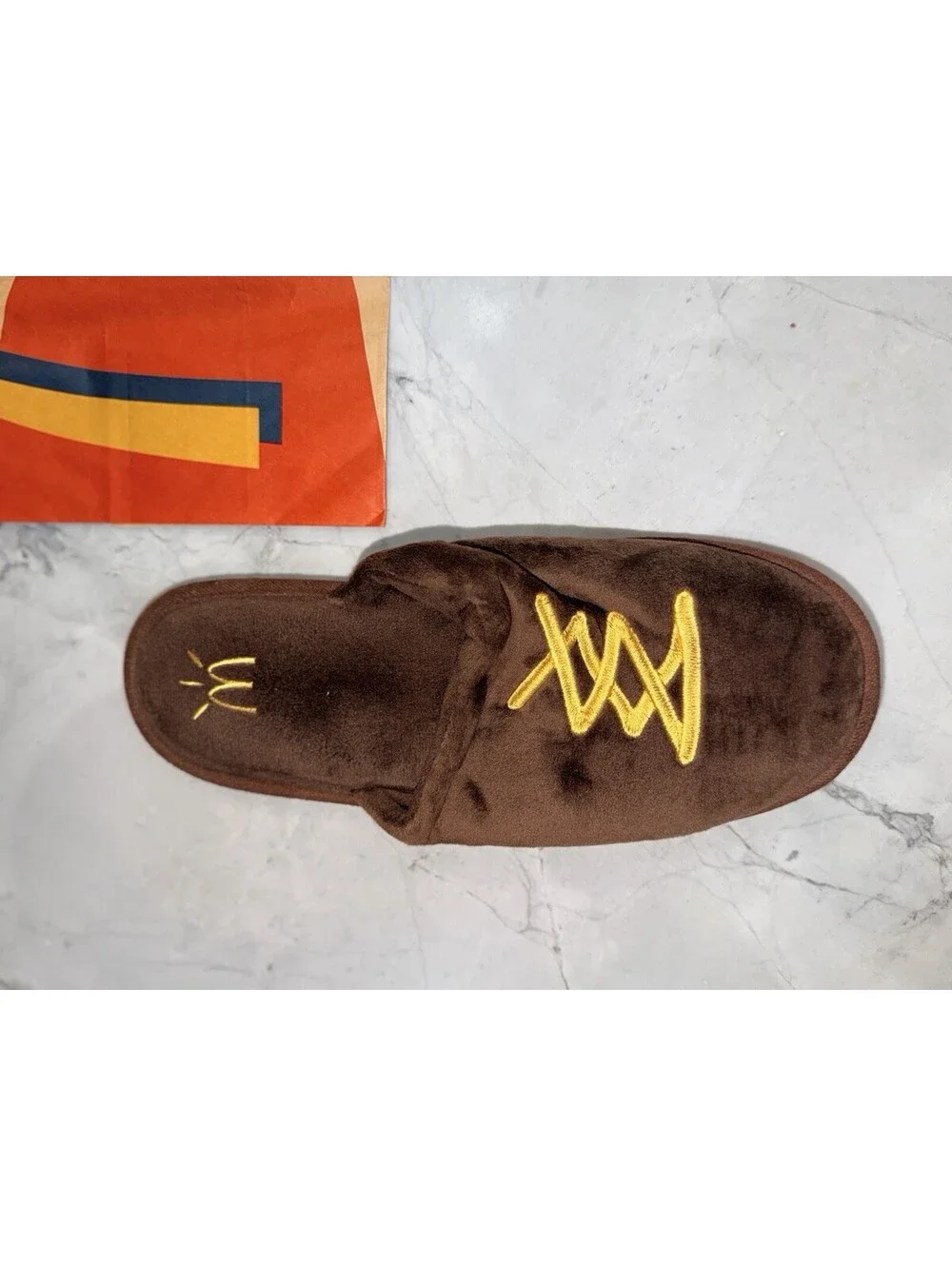 Travis Scott x Mcdonalds CJ House Slippers Brown L/XL Size Sealed factory bag.